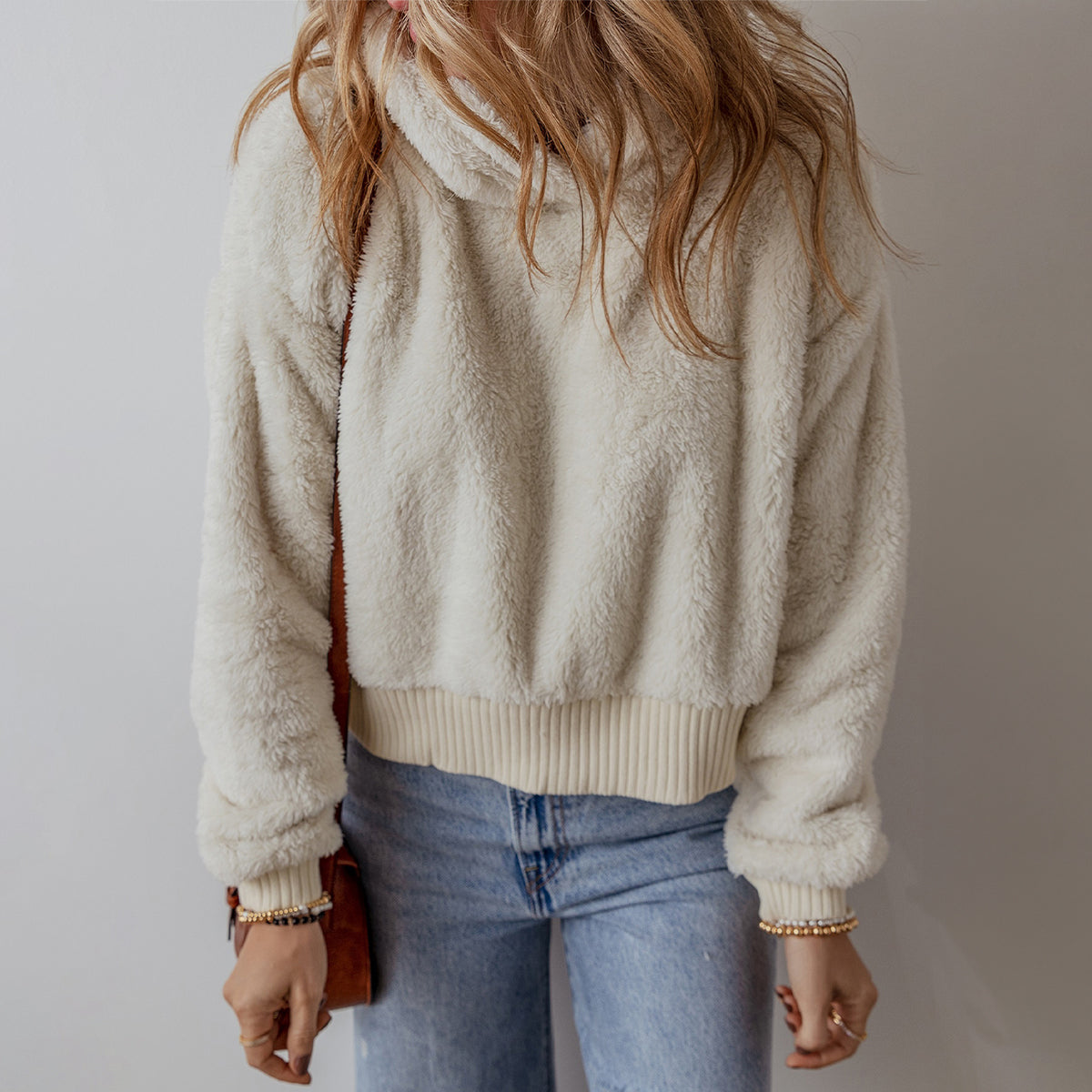 Cozy Sherpa Hooded Sweatshirt
