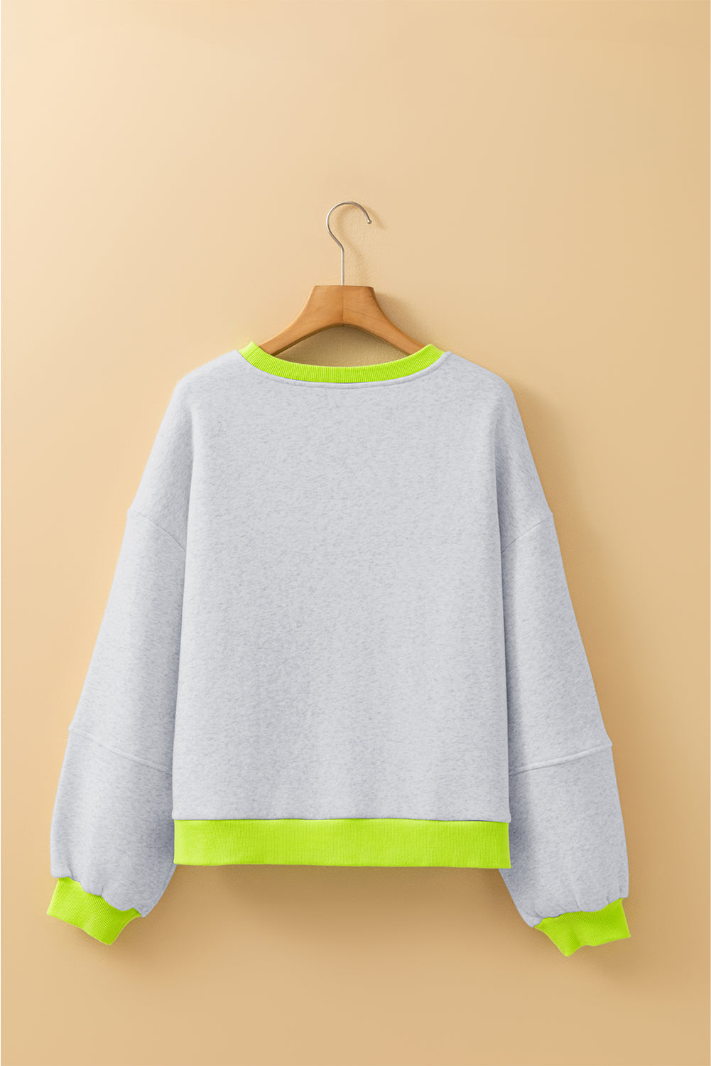 Neon Trim Drop Shoulder Sweatshirt