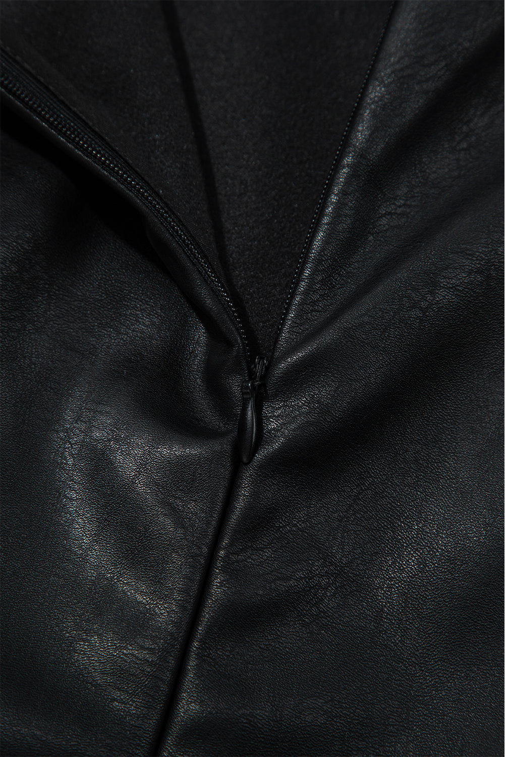 Sleeveless Faux Leather Mini Dress