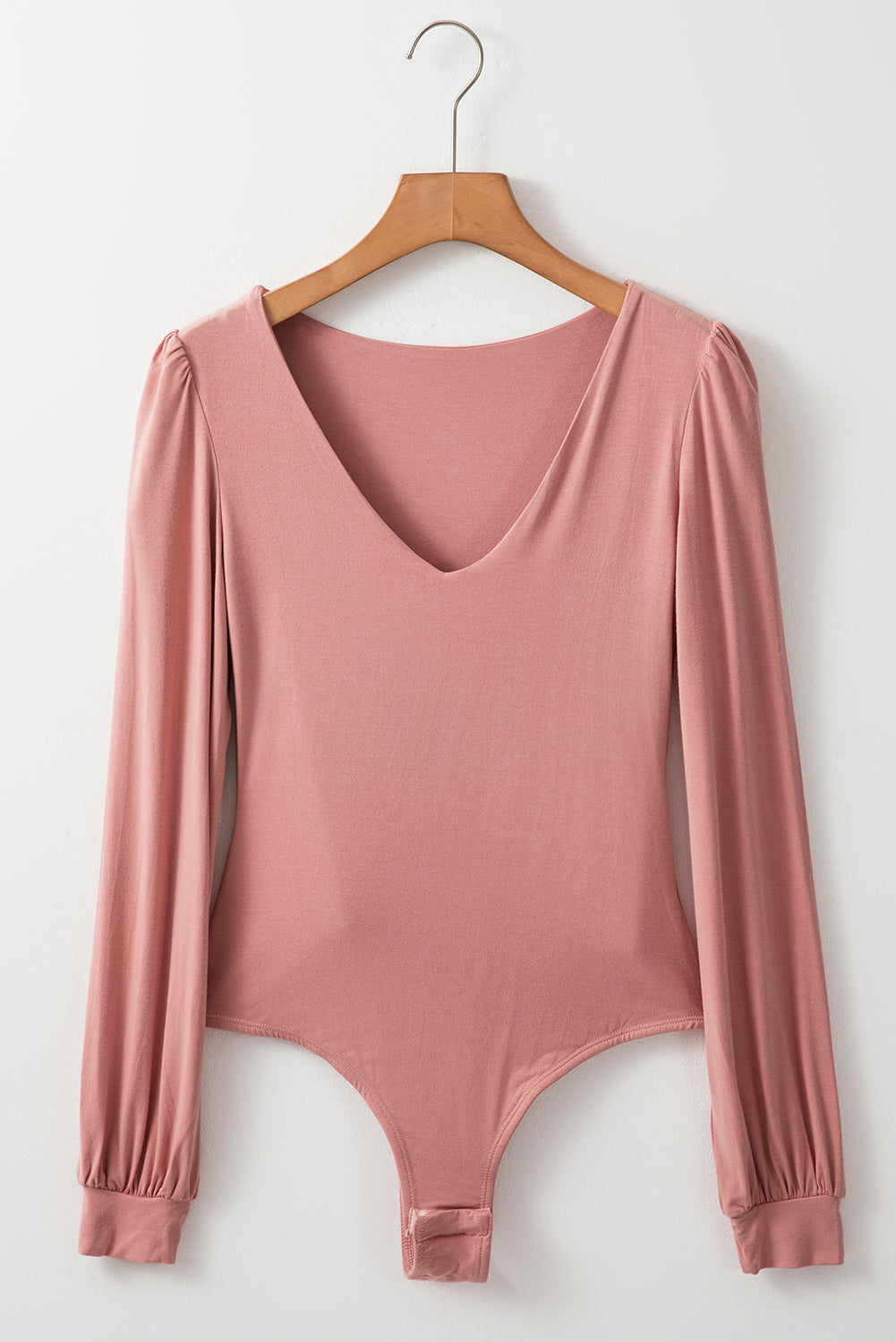 Blush Plunge Long Sleeve Bodysuit