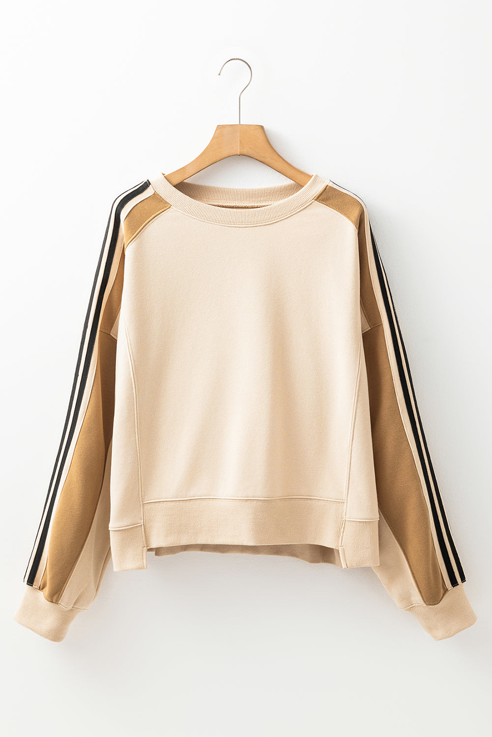 Track Stripe Crewneck Pullover