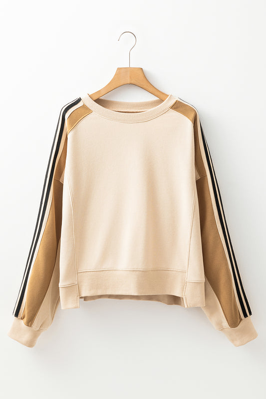 Track Stripe Crewneck Pullover