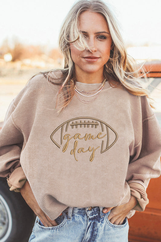 Oversized Game Day Corduroy Sweatshirt